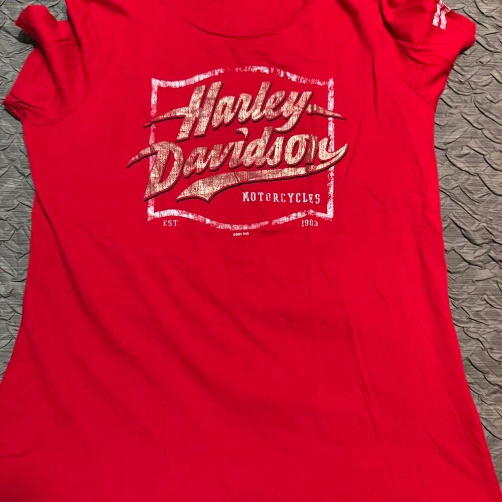 Harley-davidson Women's Red T-shirt